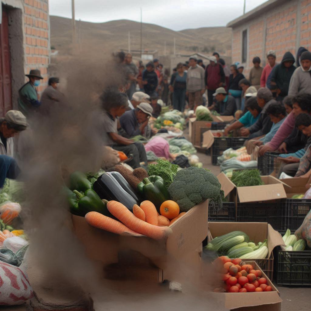 Reparto de Alimentos en la Colonia Humberto Vidal de Chalco